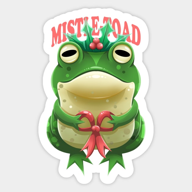 Mistletoad Sticker by Art by Angele G